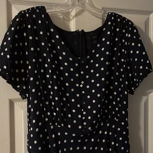 J. Crew polka dot dress, black & white